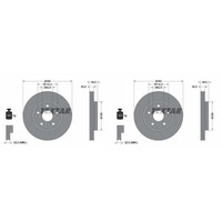 2X Textar PRO Bremsscheiben 282Mm InnenbelÜFtet Vorne Passend FüR Toyota Corolla