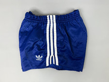 VINTAGE ADIDAS SHORTS GLANZ FOOTBALL SOCCER MENS SPRINTER POLYAMID BLUE SIZE 6