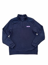 Vineyard Vines Boy s Size Large, 16, Navy Shep Shirt Quarter Zip Pullover