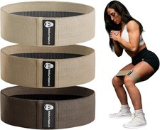 Hip Bands for Booty Workouts  Non Slip Fabric Band Set with 3 Levels - Resistan