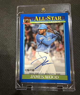 2026 Topps James Wood 1991 All-Star Blue Auto /150 On Card Nationals 126/150
