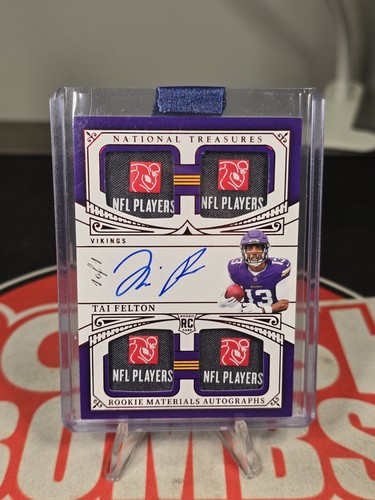 2025 Panini National Treasures - Rookie Materials Auto Tag Quad Tai Felton 1/1