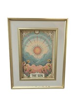 The Sun Tarot Celestial Wall Art Vintage Tarot Astrology Decor Frame Framed