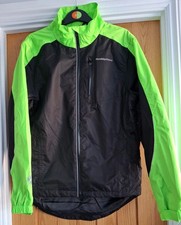 Muddy Fox Fluorescent Green and Black Water Resistant Cycling Jacket Size M. 