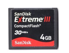 SanDisk Extreme III 4GB 30MB/s CF Compact Flash Camera Memory Card