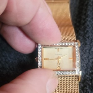 Apropos Gold Quartz Wristwatch Base Metal Stainless Steel NF A135ST