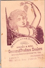 Antique Victorian Trade Card - Sutherland & Addison - Detroit Michigan 