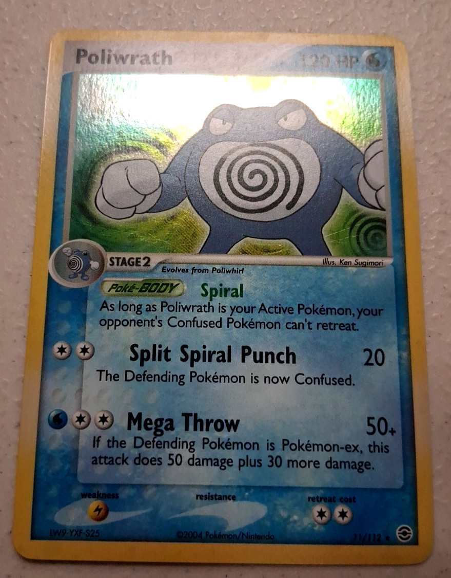 Pokemon  Poliwrath - 11/112  Holo  FireRed & LeafGreen NM Fast Ship 