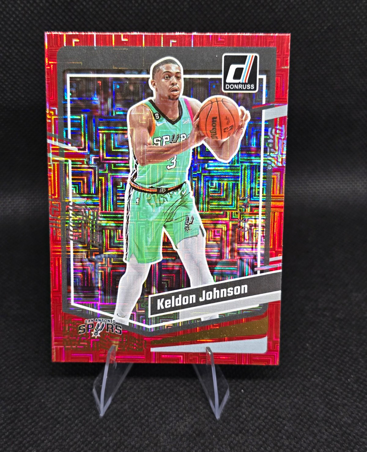 Panini 2023-24 Donruss Red Laser Parallel Keldon Johnson Spurs #50 /99