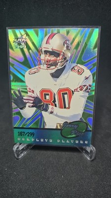Jerry Rice 1999 Pacific Aurora #9 Complete Players Holo Foil #/299 49ers HOF SP 