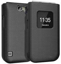 Nakedcellphone Case For Nokia 2720 V Flip Phone Black Protective Snap-On Hard