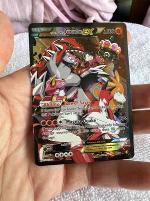 Pokémon TCG Team Magma's Groudon EX Double Crisis 15/34 Full Art Holo LP