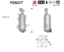 DPF Rußpartikelfilter Dieselpartikelfilter AS FD5277 Cordierit für FIAT BRAVO 2