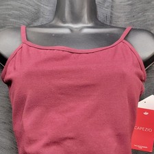 Capezio Maroon Camisole Leotard W/Adjustable Strap Scoop Front Neck V-back SZ XL