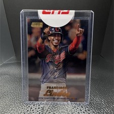 Topps 2017 Stadium Club Francisco Lindor Autograph Insert Guardians Card #SCA-FL