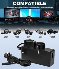 24V Power Supply Charger Compatible with Logitech Racing Wheel G920 G923 G940 G2