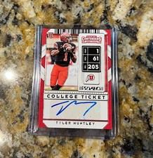Tyler Huntley Auto RC Contenders Draft Picks College Ticket Utah Ravens Signed