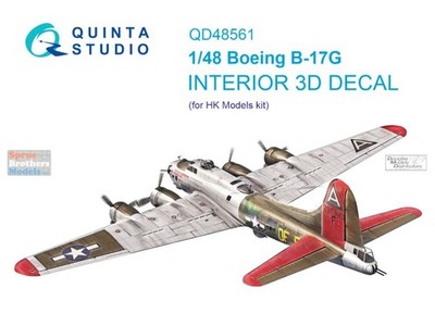 QTSQD48561 1:48 Quinta Studio 3D Decal - B-17G Flying Fortress (HKM kit)