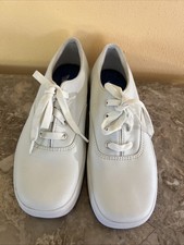 Keds WH45750M Champion Women 7.5 White Leather Casual Shoes Sneakers Cushioned.