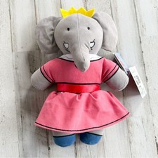 Yottoy Babar Princess Queen Celeste Elephant Plush Stuffed Animal Toy Pink