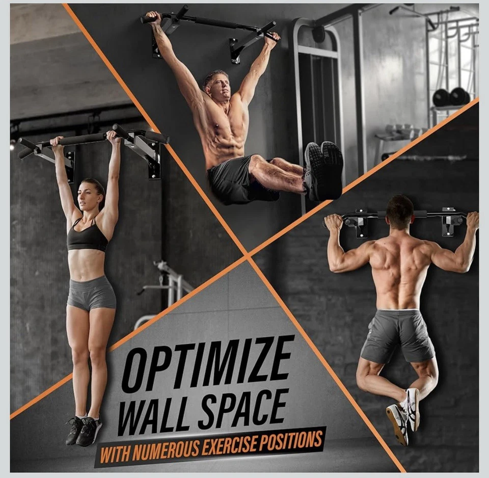Barra Pull Up Yes4All Montada en la Pared Multifunción para Gimnasio en Casa Entrenamiento de Fuerza Foto 4 de 4