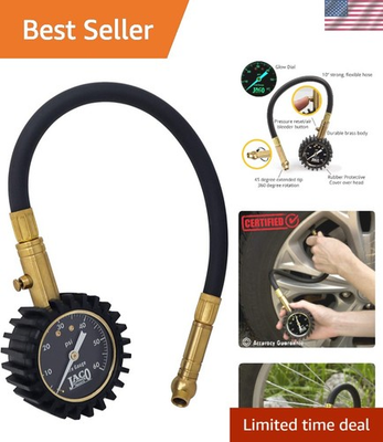 #ad #ad Precision 60 PSI Tire Pressure Gauge with Built In Bleeder Valve amp; Brass Build $41.99