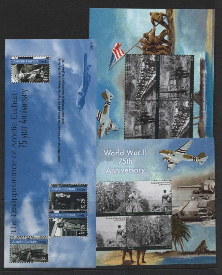 TUVALU COLLECTION OF 60+ SOUVENIR SHEETS ALL MINT NEVER HINGED - Image 3 of 4