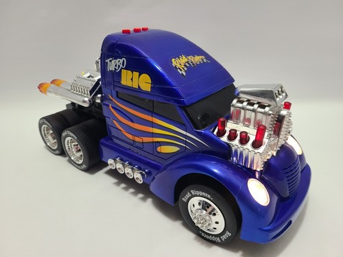 Rare Vintage 1995 Toy State Road Rippers Turbo Rig Blue Lights Sounds Movement