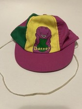 Barney Kids Baseball Cap Hat Purple/Green/Yellow 100 Cotton One Size 1992