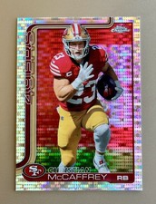 2025 Topps Chrome Football - Christian McCaffrey #263 Pulsar Refractor 49ers