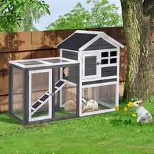 Wooden Chicken Coop Hen House Poultry Hutch Pet Cage with Nesting Box Backyard