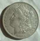 1884-O MORGAN SILVER DOLLAR  AU/UNC