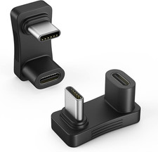 180 Degree Angle USB-C Adapter, U-Shape Type-C Right Angle Connector  PD
