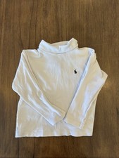 Polo Ralph Lauren Boys White Long Sleeve Turtleneck Shirt Size 4