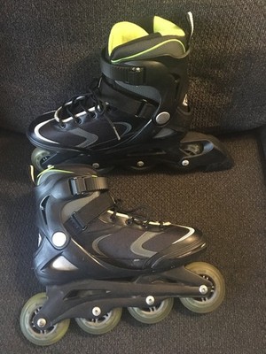 Bladerunner Phoenix Inline Roller Skates Youth Adjustable Size 5-8 Black Green