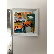 Crate & Barrel Toronto Souvenir Trinket Dish Square Ceramic Tray Casa CN Tower