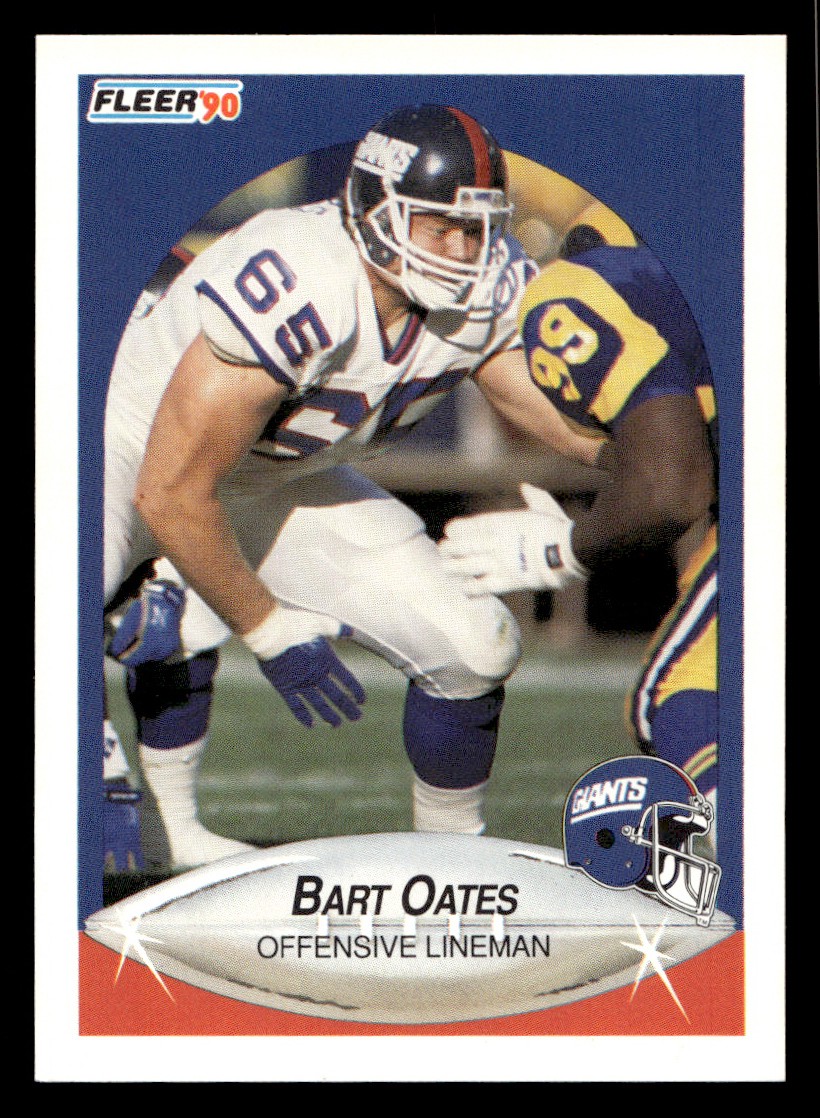 1990 Fleer - Bart Oates #74 Football Sports Card Raw Trading Card