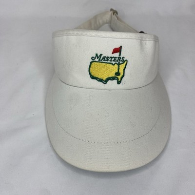  Masters Hat Cap Strap Back White Visor Augusta National Golf Course Mens