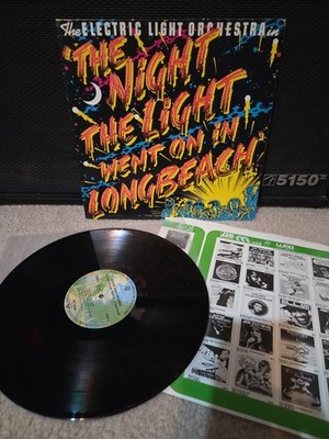 ELO The Night The Light Went On In Longbeach Lp Vinyl 1974 1st German Press VG+ 