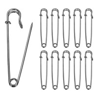 20 Stk. Sicherheitsnadeln 100Mm FüR Kleidung Gunmetal