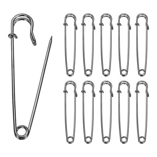 20 Stk. Sicherheitsnadeln 100Mm FüR Kleidung Gunmetal-image