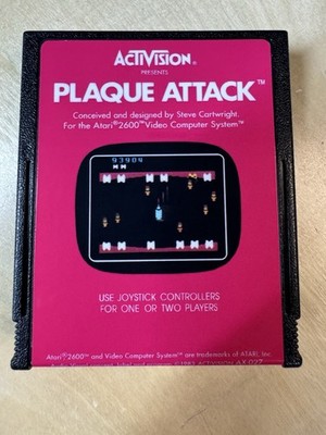 Plaque Attack (Atari 2600, 1983) Game Cartridge - Activision - Brand New Label