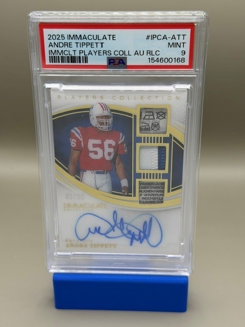 2025 Immaculate Players Collection Patch Laundry Tag Auto 96/99 Andre Tippett