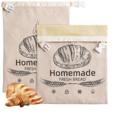 1 Pack Beeswax Bread Bags for Sourdough,Reusable Organic Linen Beeswax Bread Ba