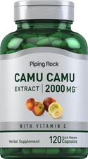 Camu Camu Capsules 2000mg | 120 Pills | Fruit Extract | Non-GMO | by Piping Rock