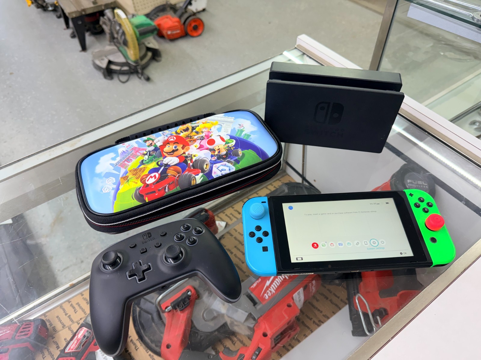 Nintendo Switch Console Black w/ Dock,Wired Controller & Case No Charger