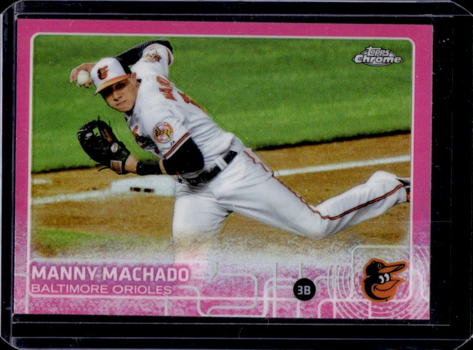 2015 Topps Chrome Manny Machado Pink Refractor #42 Orioles