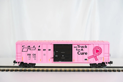 MTH Railbox "On Track For A Cure" 50' vagón de carga #40189 | Premier | escala O | Zustand: New