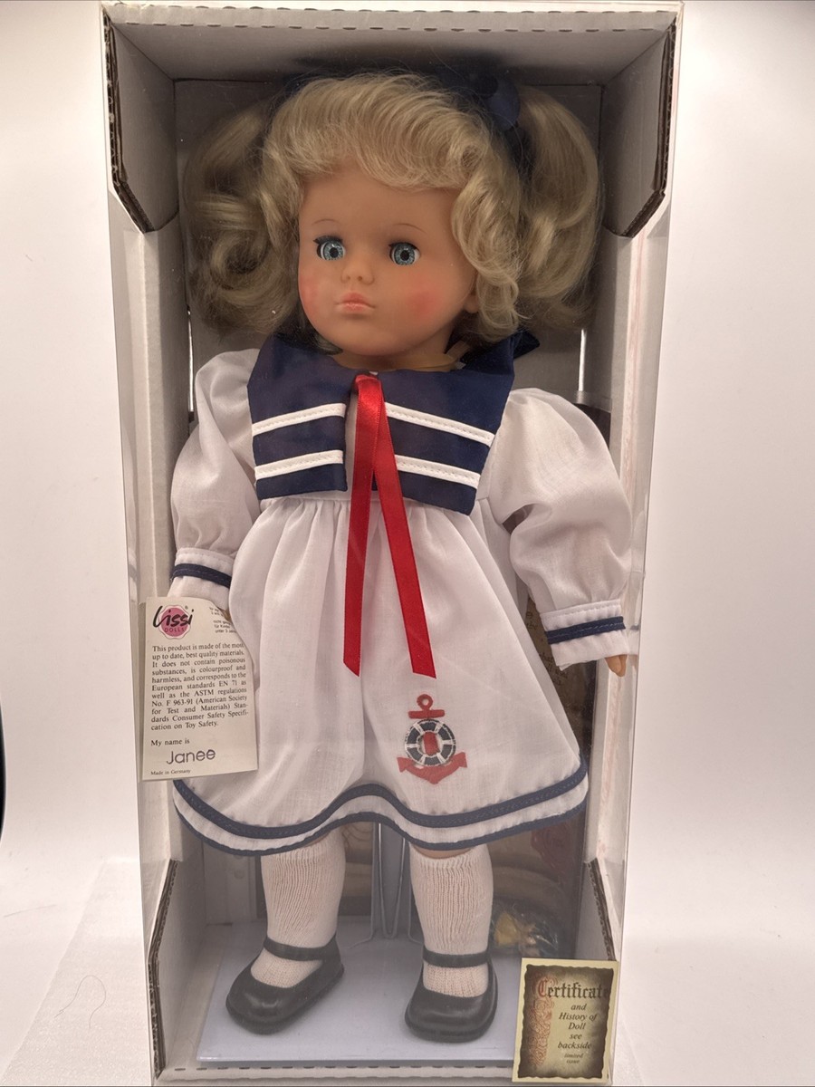 Vintage 1993 Lissi Puppen Doll 17” Certificate W/Box Germany
