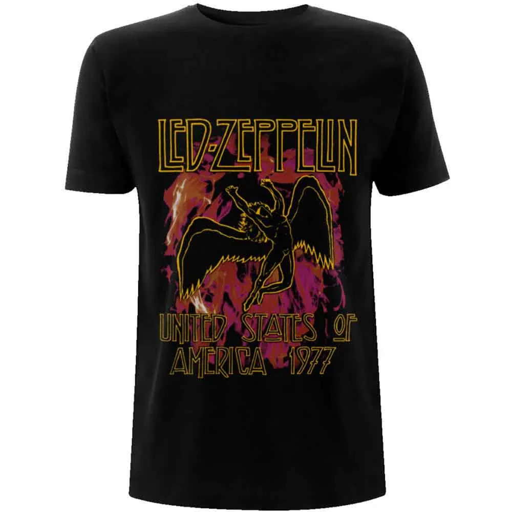 Led Zeppelin - Black Flames (T-Shirt) | eBay